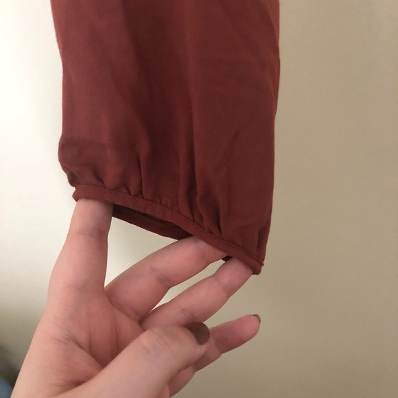 πLong Sleeve Blouse in Rust Size Small - Picture 6 of 11